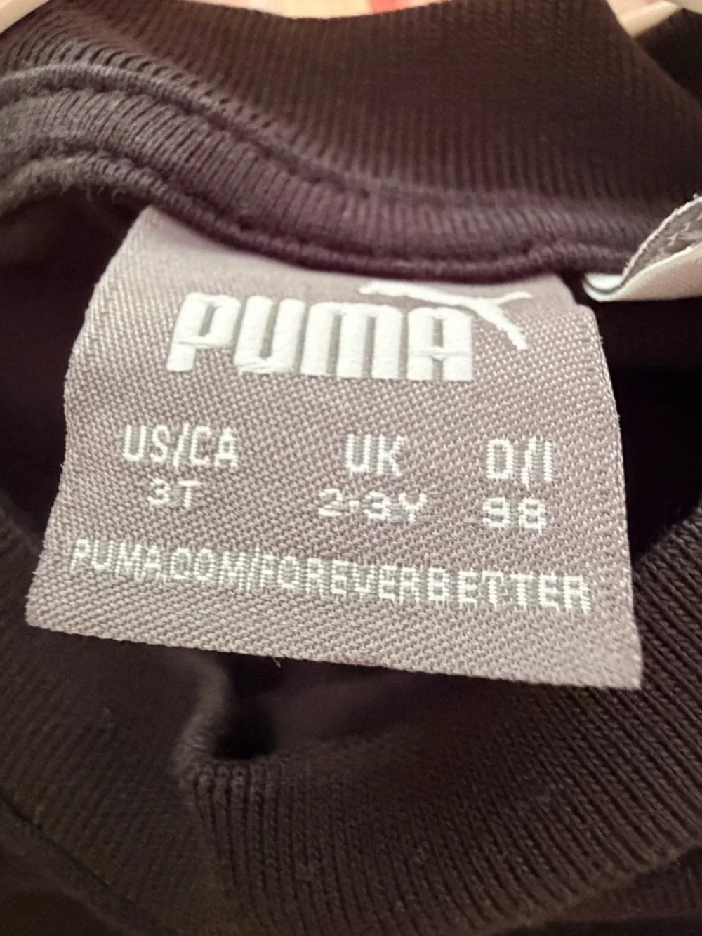 Puma Black Crewneck Sweatshirt with Logo Tag - Picture 2 of 6